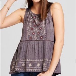 Knox Rose Peplum Cutout Crochet Top
